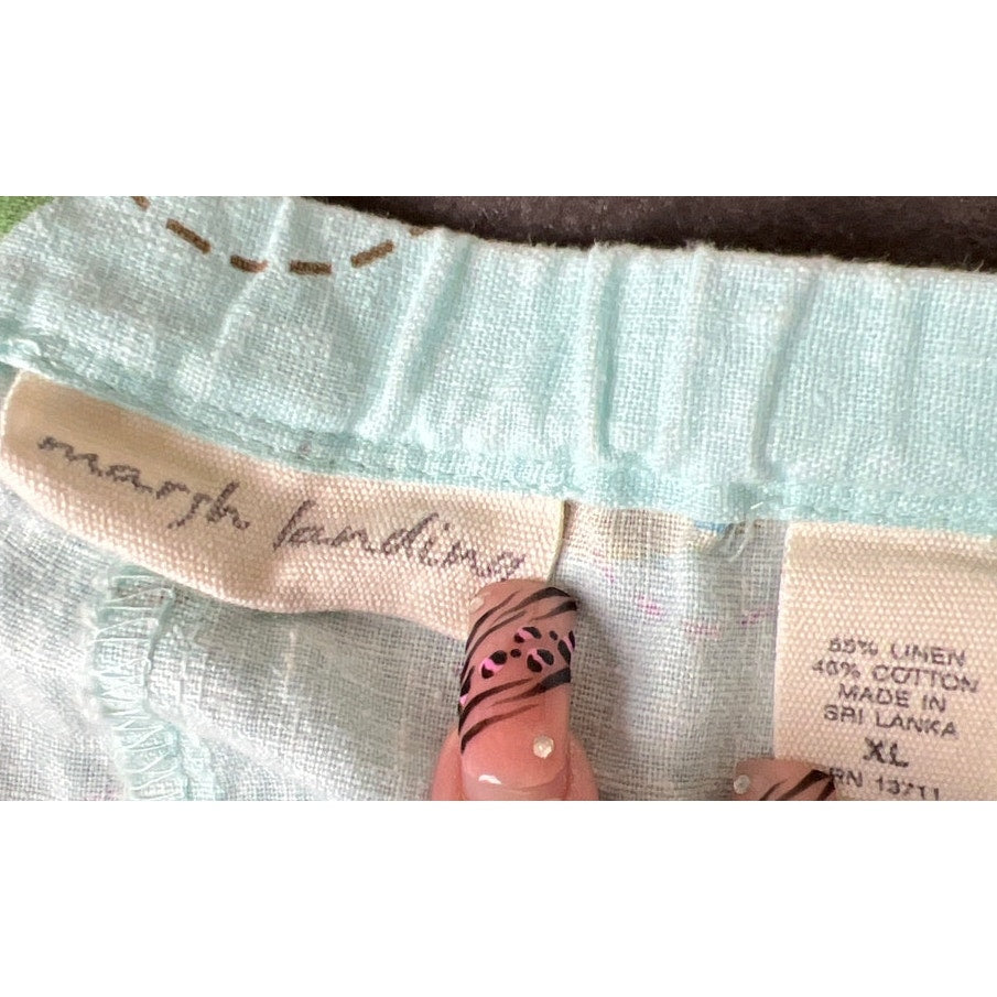 Marsh Landing XL Women Wide Leg Pants Blue