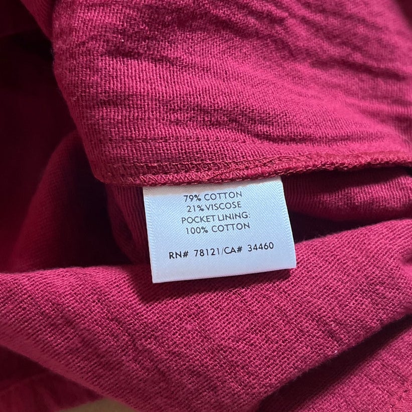 Eileen Fisher Red Full Zip Sweater Size S