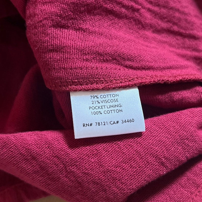 Eileen Fisher Red Full Zip Sweater Size S