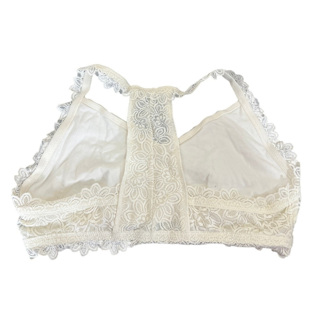 Aerie Lace Size XL Cream Bralette Adjustable T-back