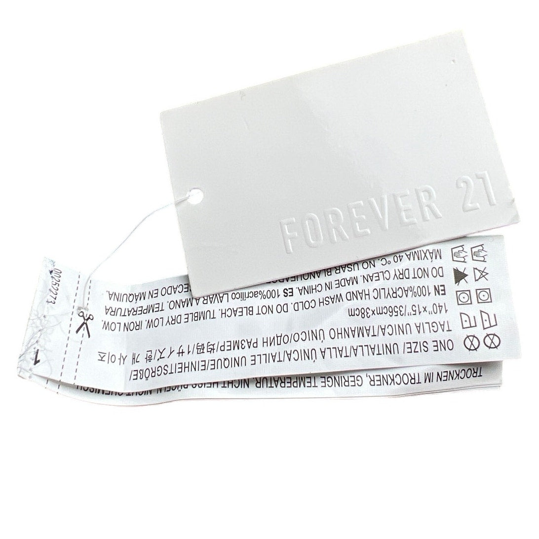 NWT Forever 21 182" Long Blue & White Knit Scarf