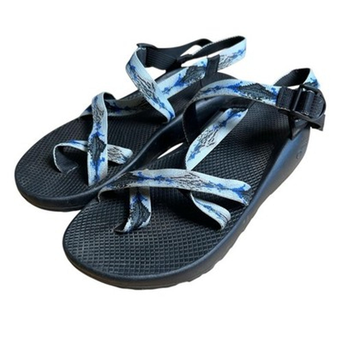 Chaco Sandal Mens Size 12 Black Thong Adjustable Strap Multicolor Casual