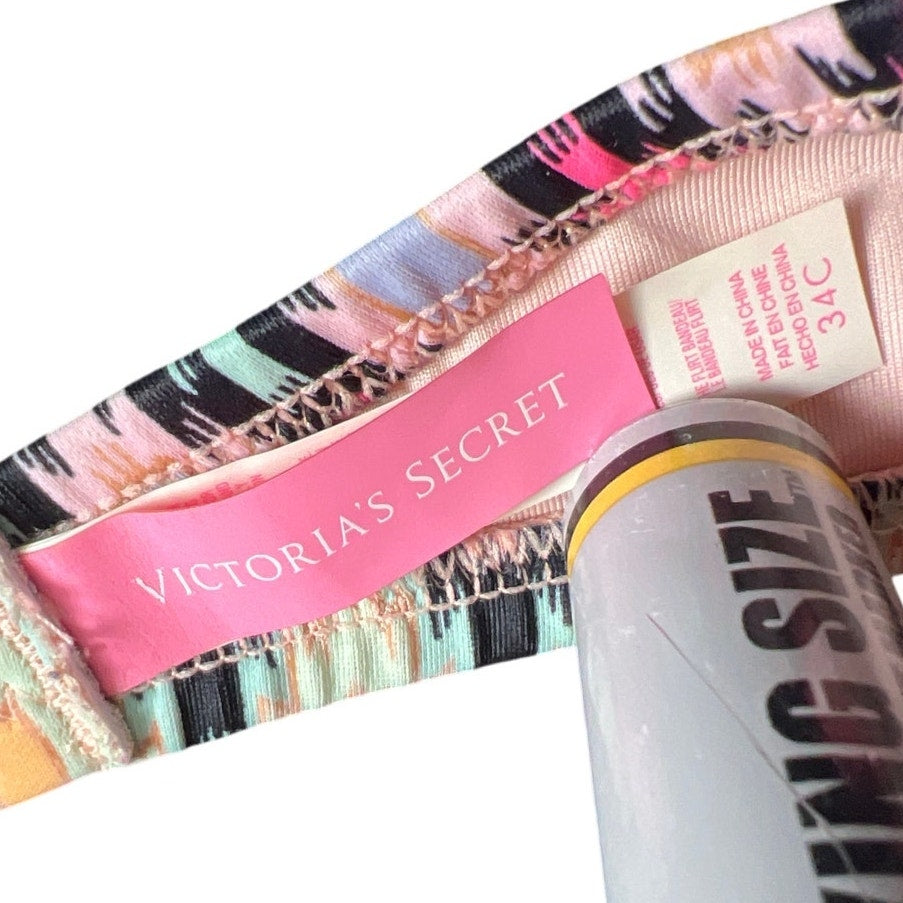 Victoria's Secret Women's Strapless Aztec Tribal Patterned Bikini Top 34C EUC