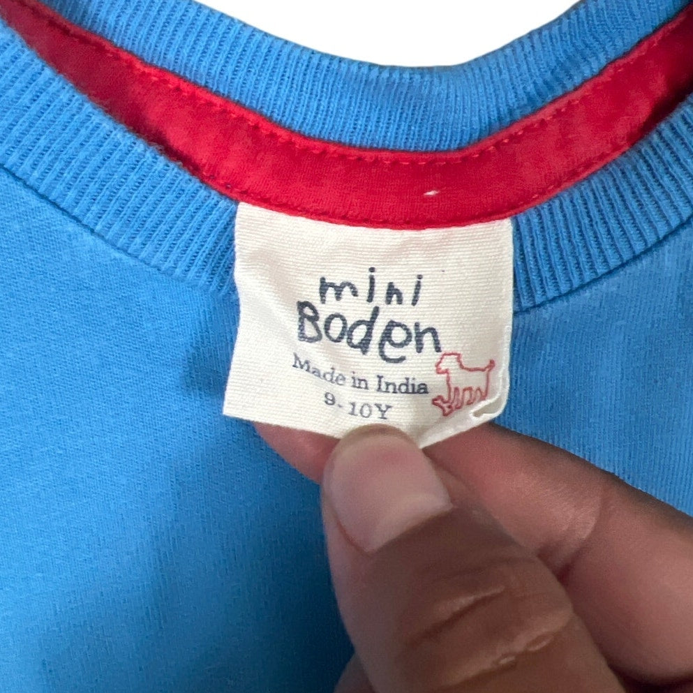 Mini Boden 9-10Y 100% Cotton Under The Sea Applique Shirt