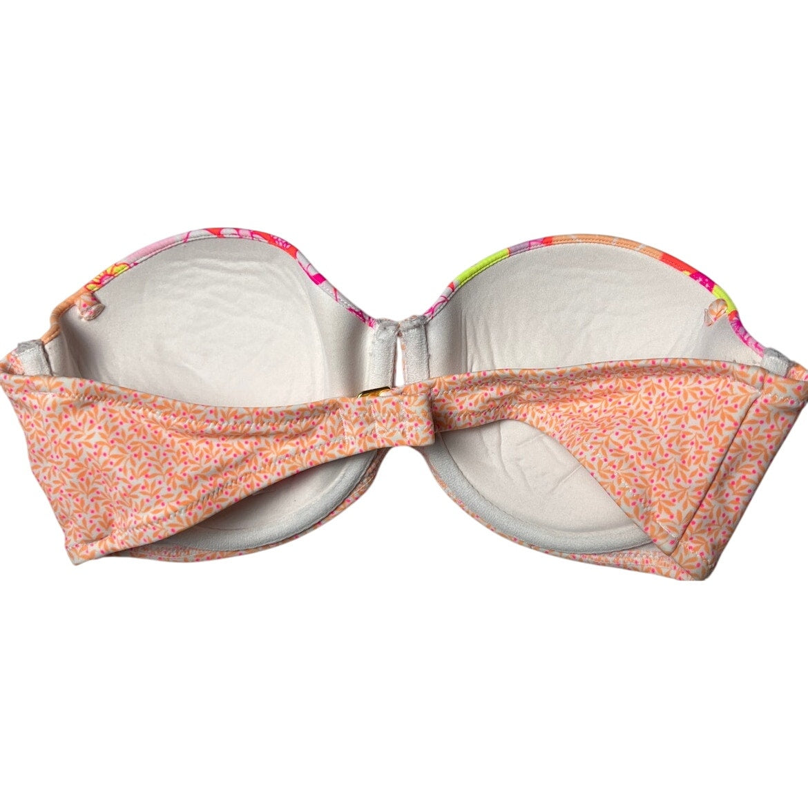 Victoria's Secret Pink Floral Pushup Strapless Bikini Top 34C EUC