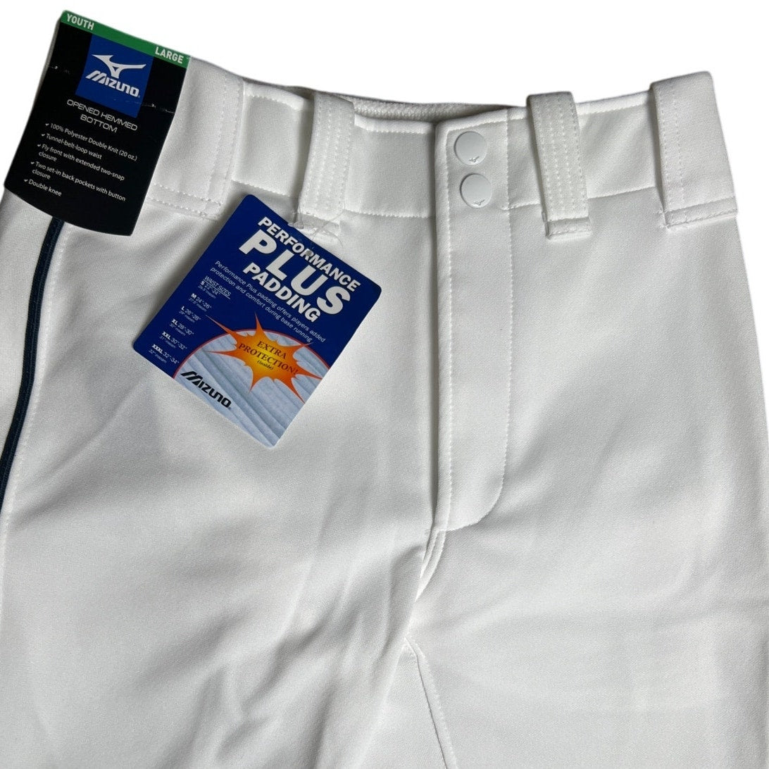NWT Mizuno Youth White Baseball Padding Pants Size L