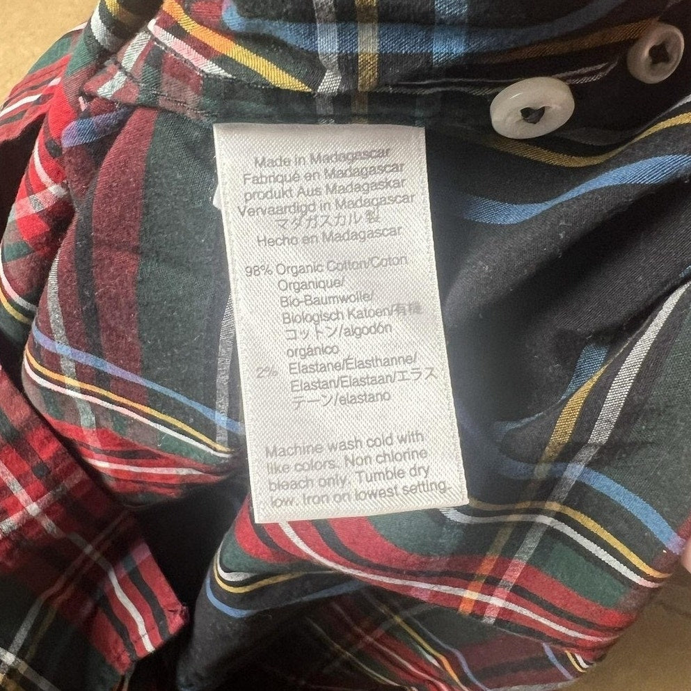J.CREW Shirt Mens XL Multicolor Plaid Long Sleeve Button Down Classic Fit