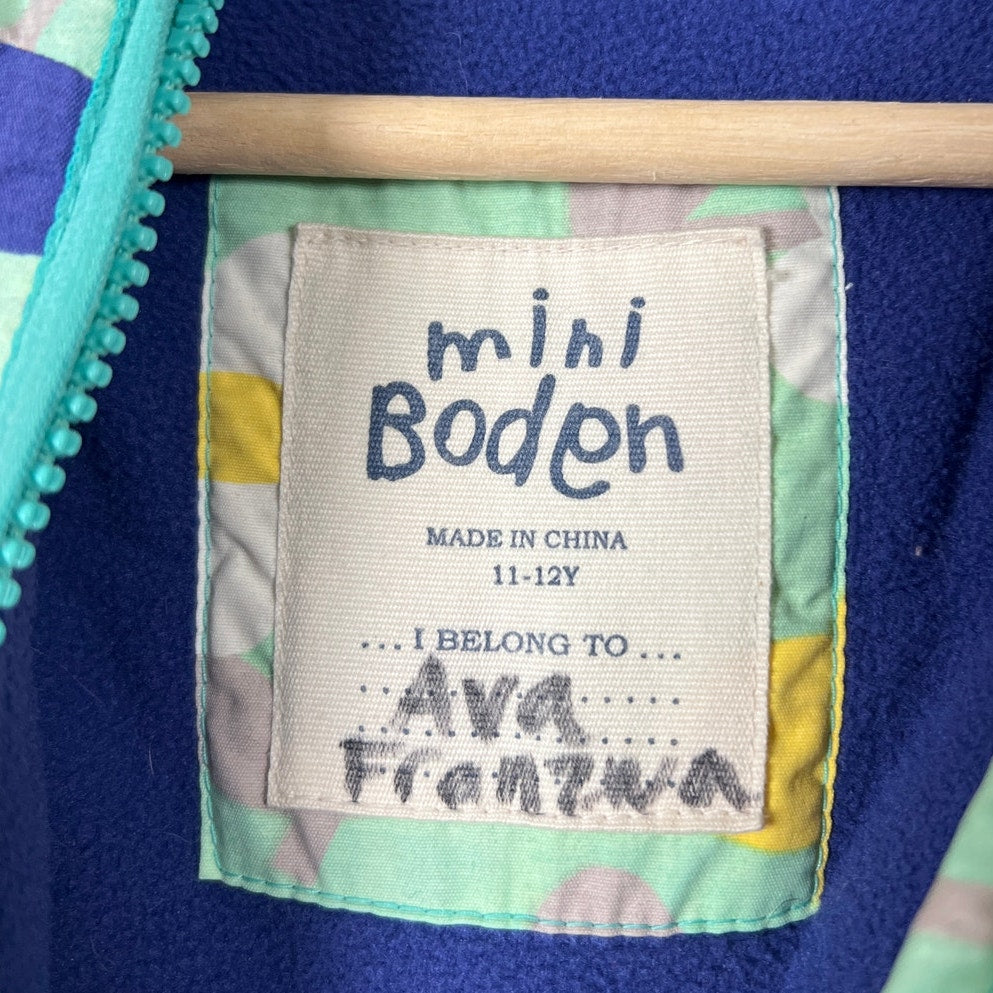 Mini Boden 11-12Y Polka Dot Girl Coat Jacket Fleece