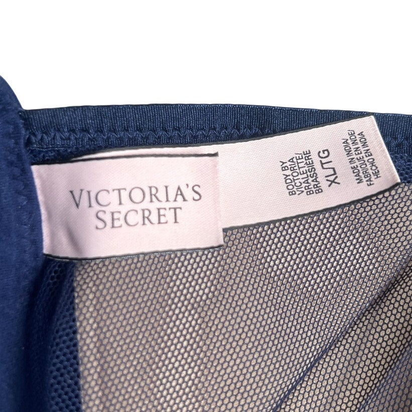 Victoria's Secret Body by Victoria Brallete XL Blue Floral Lace