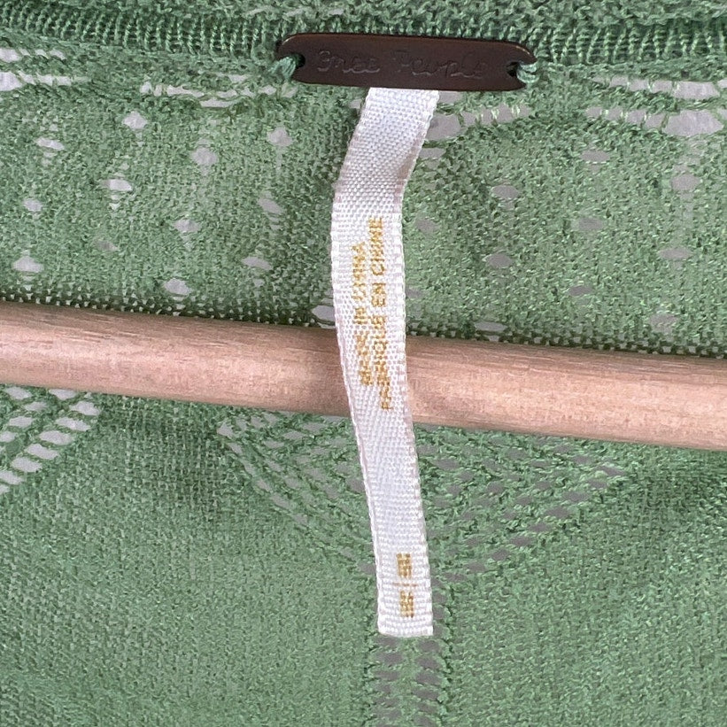 Free People Thin Green Cardigan Pullover Size medium *Minor hole*