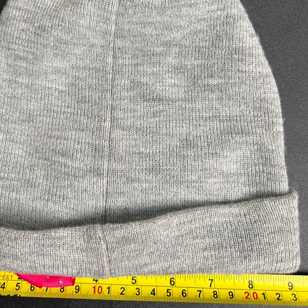 Jojo Siwa Gray Skull Cap With Pink Bow One Size