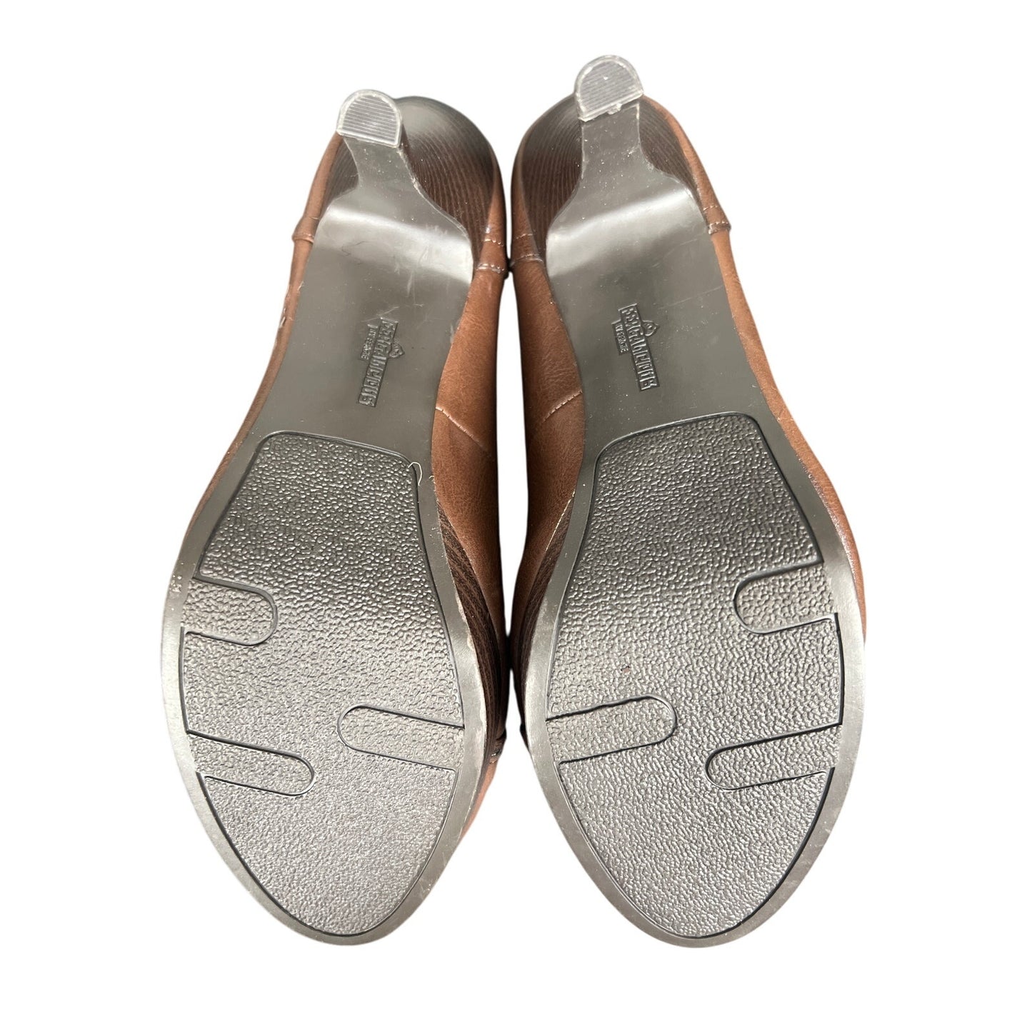 Fergalicious By Fergie Brown Lace-Up Heels Women's Size 10