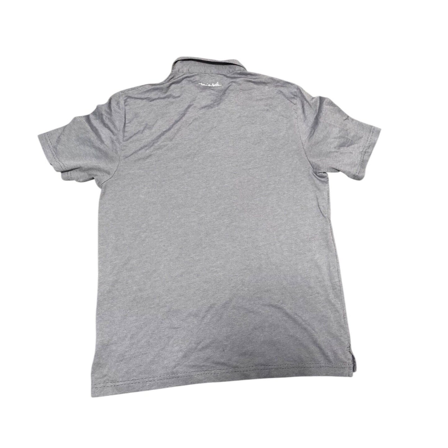 Travis Mathew Polo Shirt Men Large Gray Performance Golf Short Sleeve