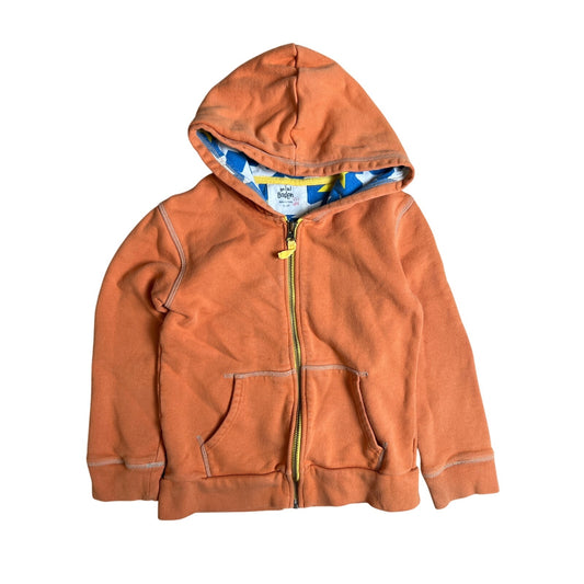 Mini Boden Orange 5-6Y Boy Zip-Up Sweater