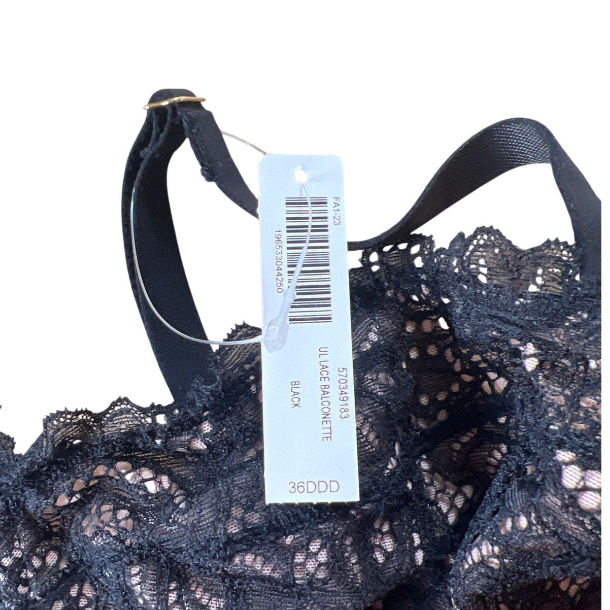 NWT Soma Lace Black Bra 36DDD Lace Bra Black Embroidered Underwire Adjustable