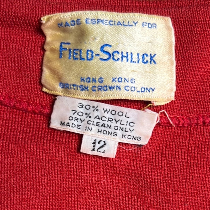 Vintage Field-Schlick Red Women Zip-Up Vest Size 12