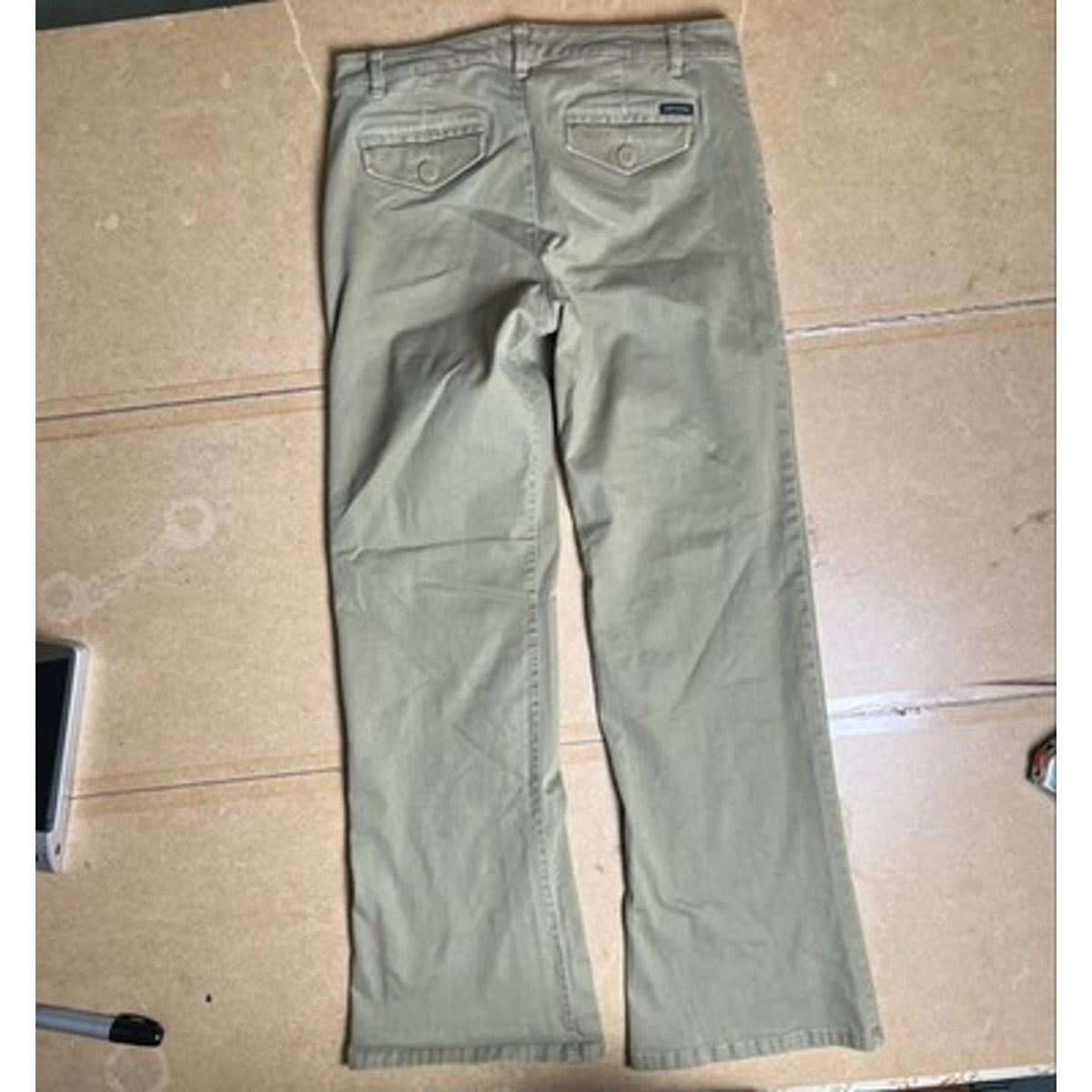 Sanctuary Pants Womens 30 Green Chino Twill Relaxed Fit Pockets Flat Front