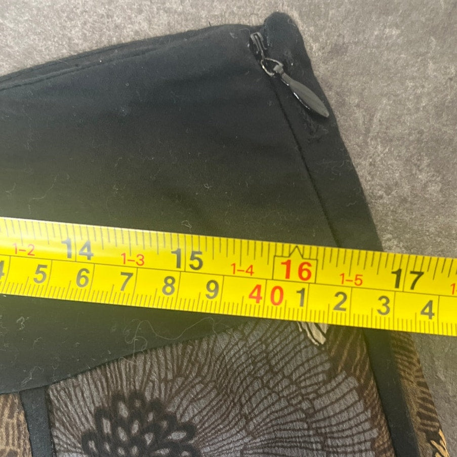 Tribal Women’s Knee Length Flare Skirt Dark Floral Size 8