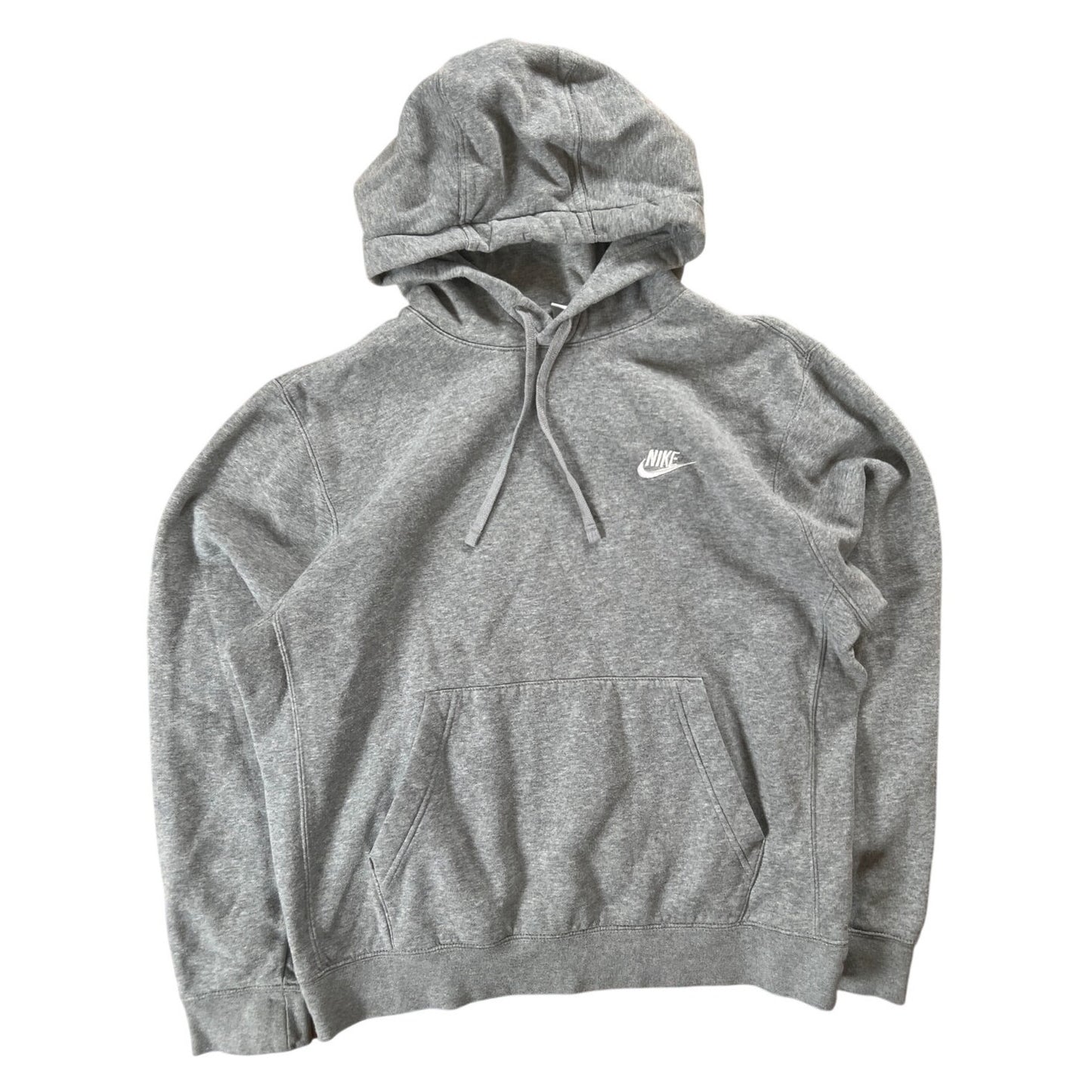 Nike Pullover Hoodie Sweatshirt Mens Size Medium Gray Swoosh Logo