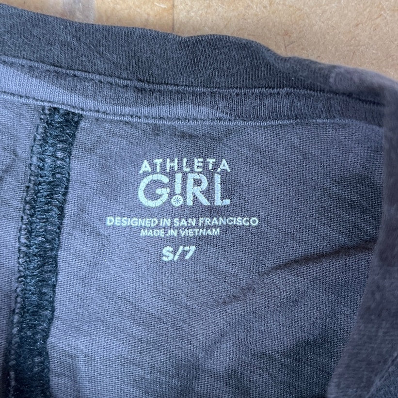 Athleta Girls Black Camo Top Size S (7)