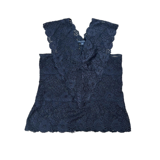 Banana Republic Tank Womens L Black Lace V-Neck Floral Lightweight Camisole