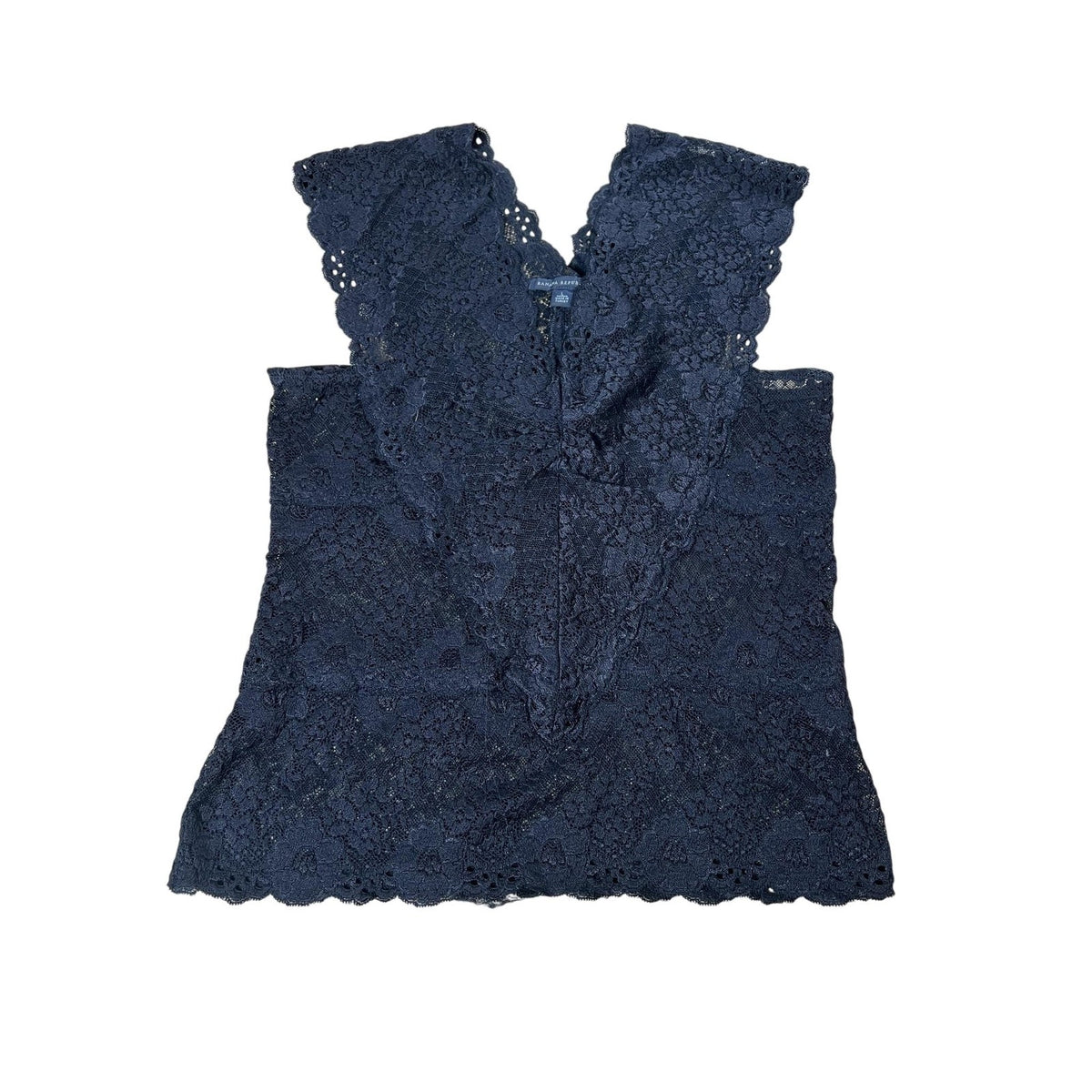 Banana Republic Tank Womens L Black Lace V-Neck Floral Lightweight Camisole