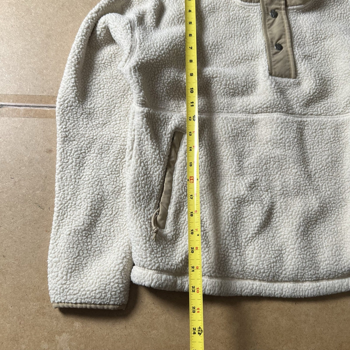The North Face Sweater Womens M White Pullover Fleece Mock Neck Pockets