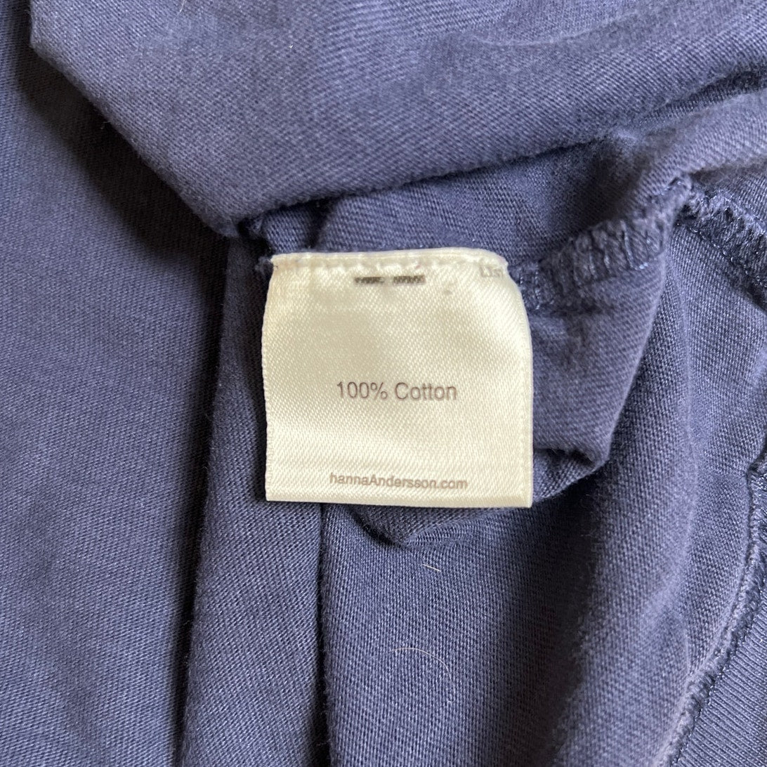 Hanna Andersson Blue Stripped Long Sleeve Deer Graphic Boy Size 110