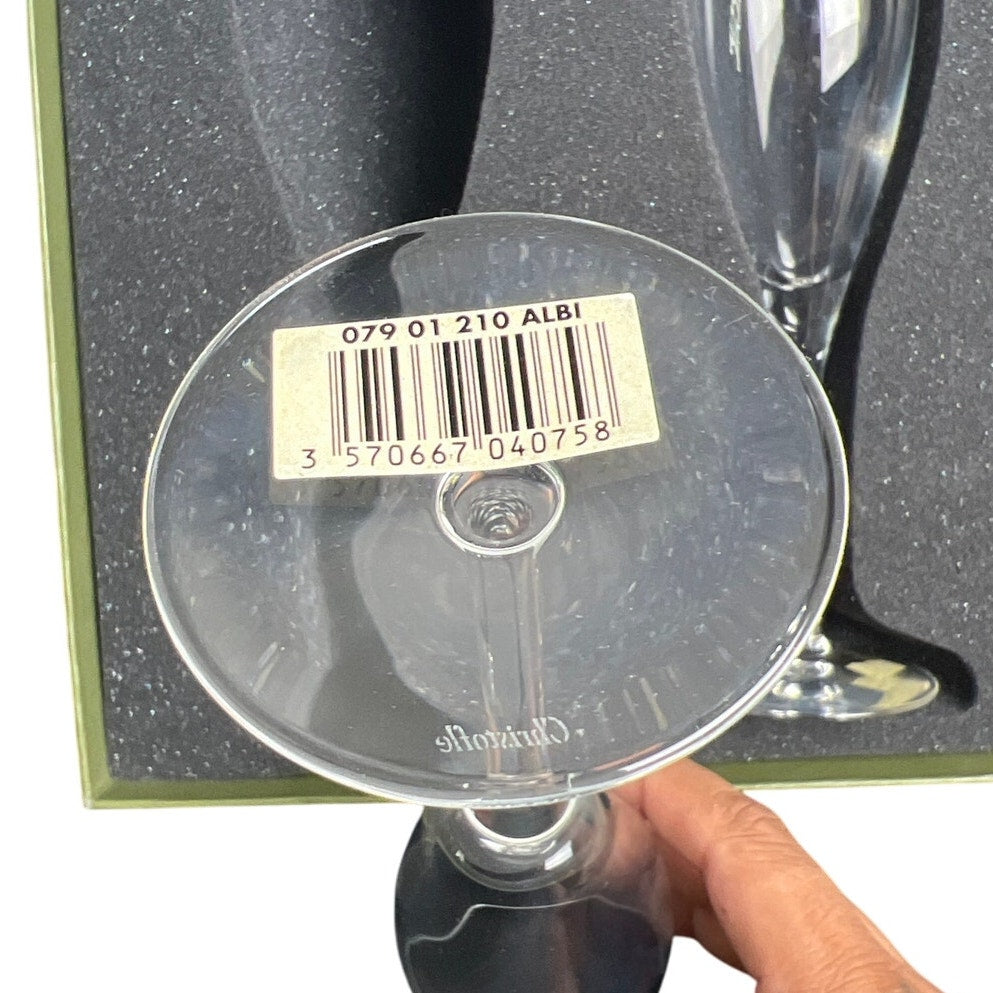 New In Box Christofle Albi Champagne Flutes