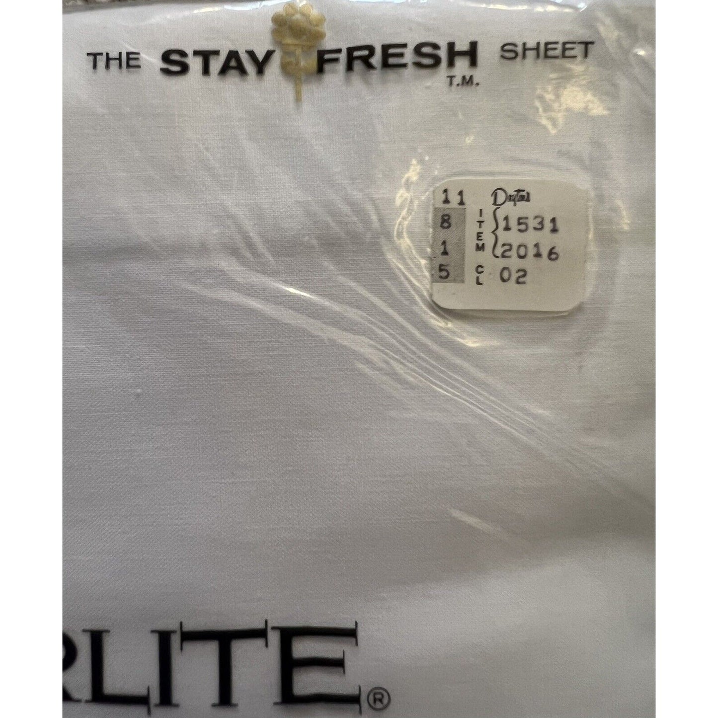 Vintage Cannon Royal Family Featherlite No-Iron Full Fitted Sheet White NWT