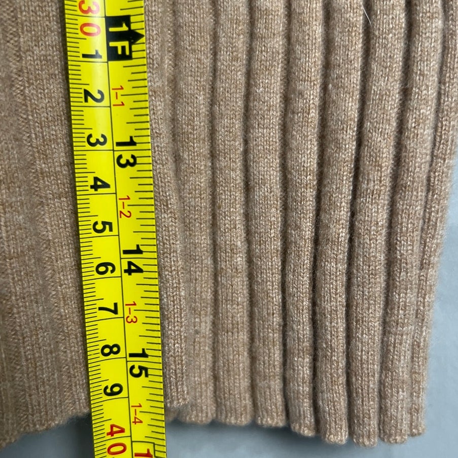 J. Crew Pullover 100% Cashmere XXS Beige Crewneck Turtle Neck