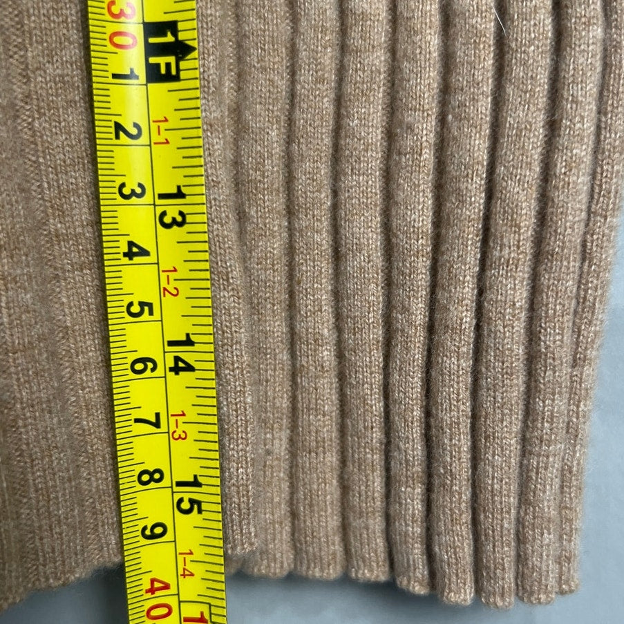 J. Crew Pullover 100% Cashmere XXS Beige Crewneck Turtle Neck
