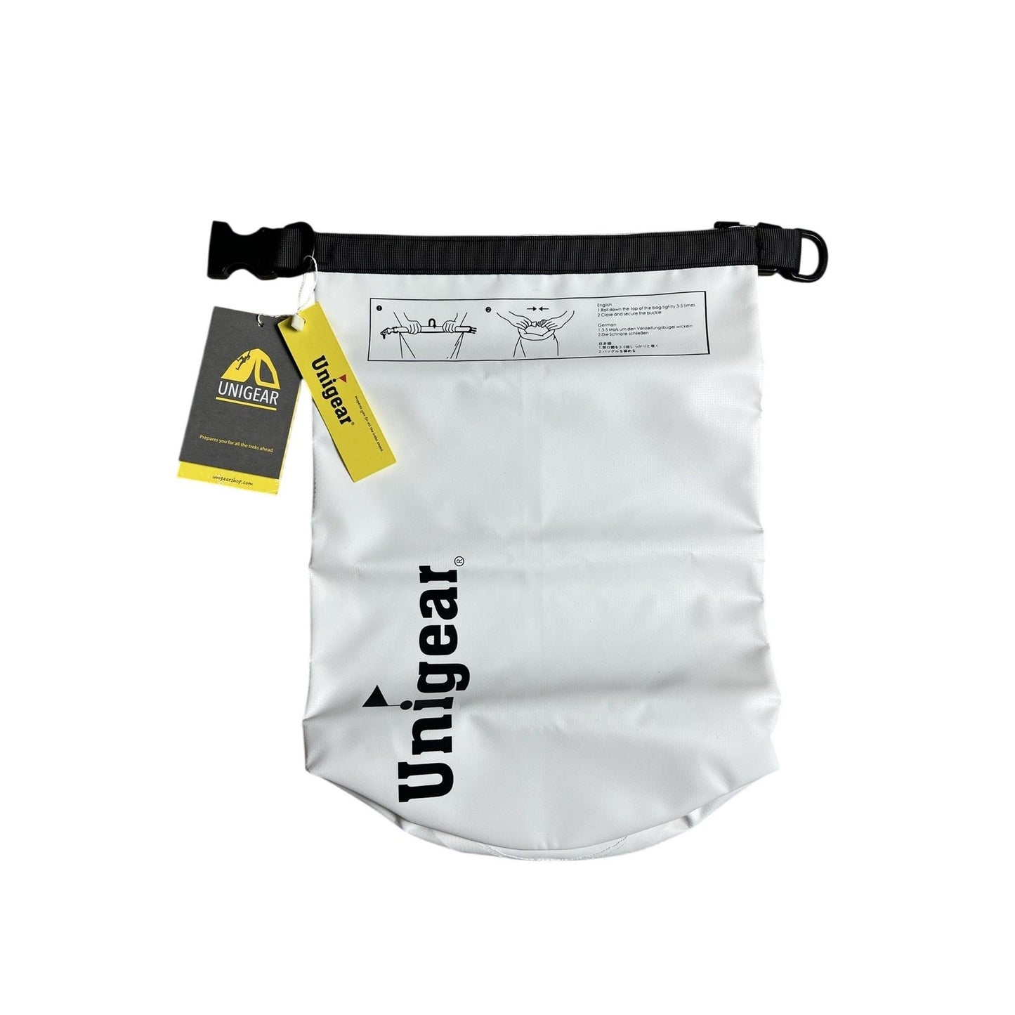 Unigear Dry Bag White Waterproof Roll-Top Air Valve Kayak Camping Boating Gear