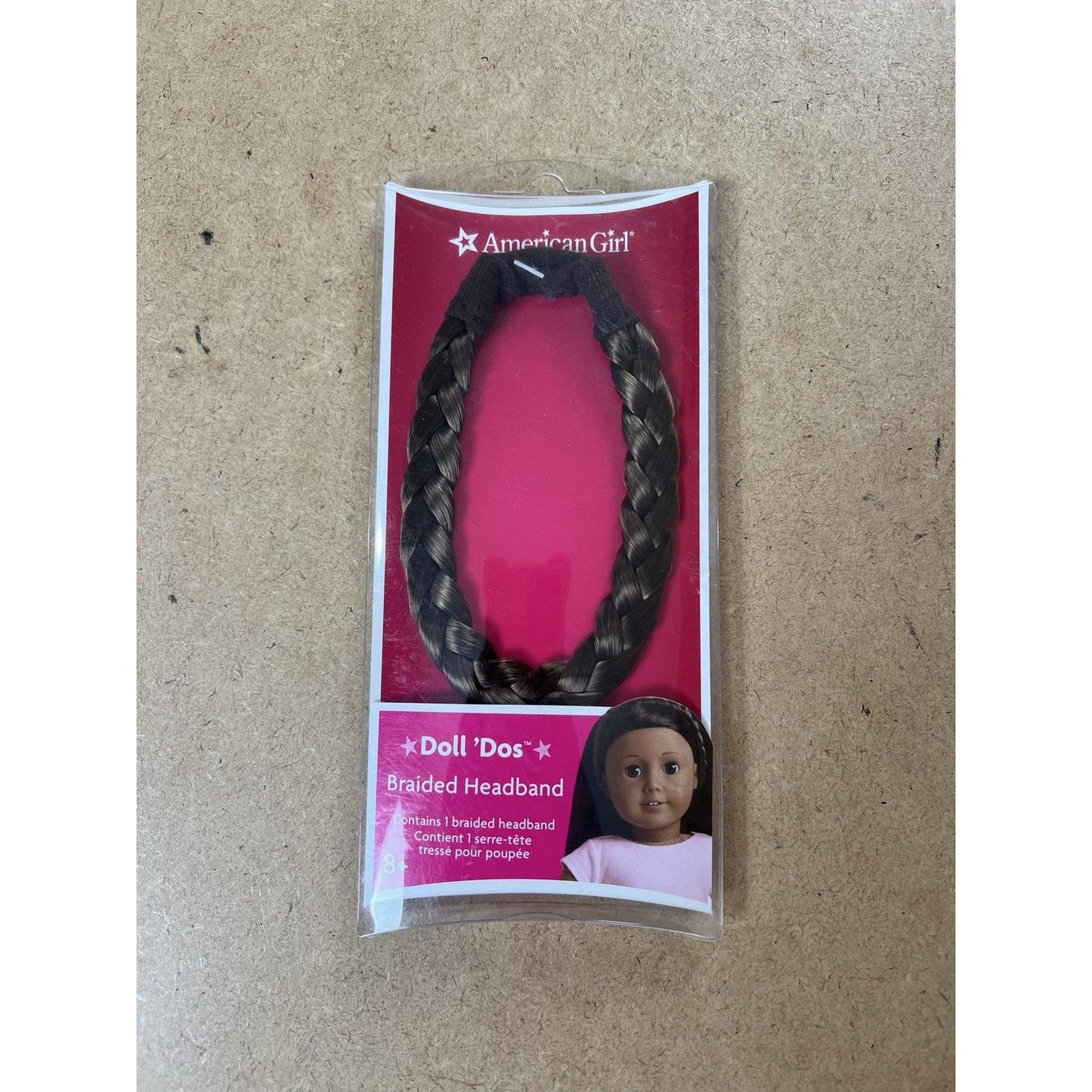 American Girl Headband Girls One Size Brown Nylon Doll Dos Braided Accessory