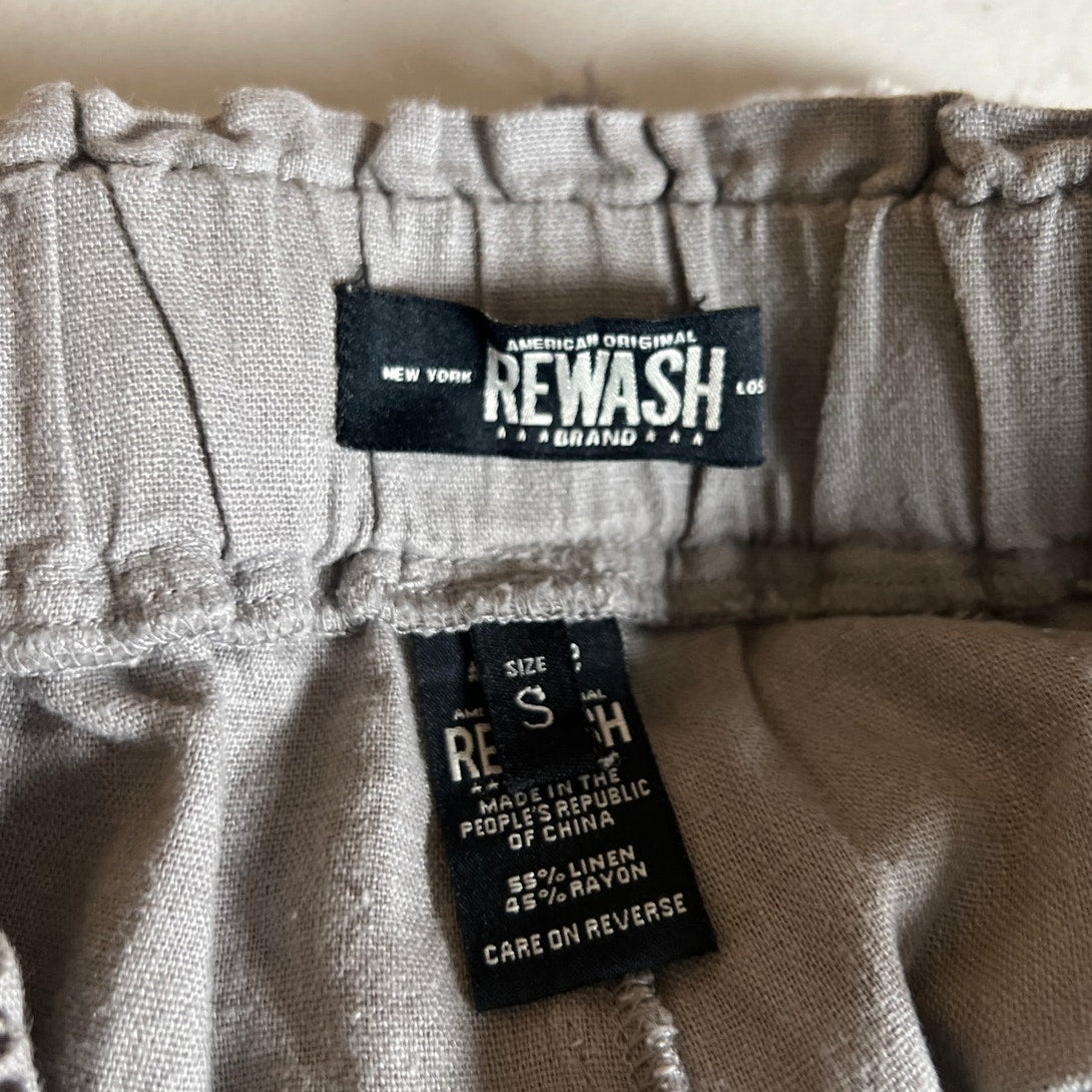 Rewash Brand Women Adjustable Linen Shorts Size Small