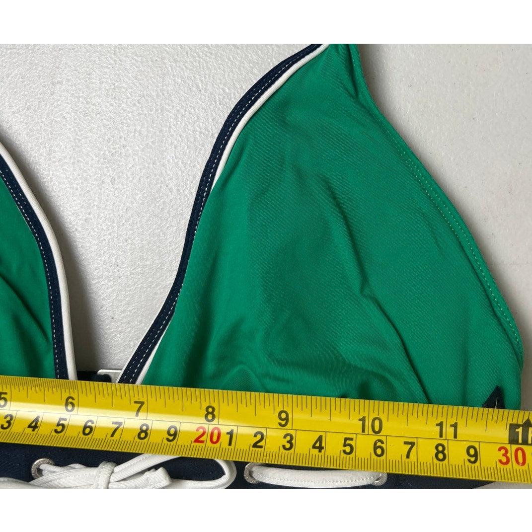 Nautica Women's Halter Tie Front Lightly Lined Bikini‎ Swim Top Size 8