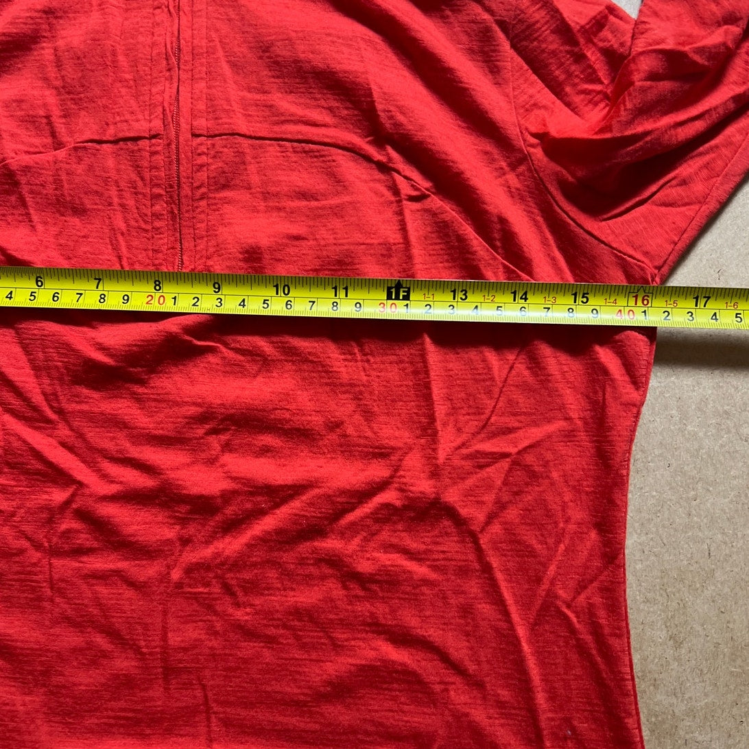 Ibex Women's M Red 1/4 Zip Sweater