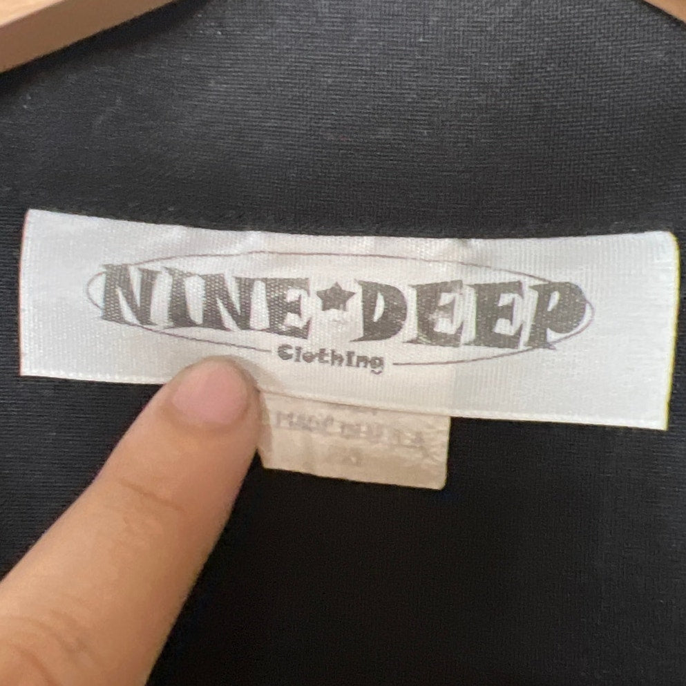 Vintage Nine Deep Clothing Cocktails Shiny Button Down *DImensions in Picture*