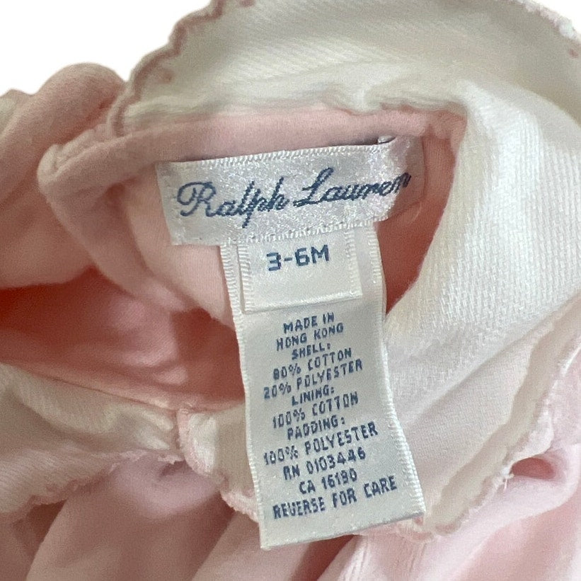 Ralph Lauren 3-6 Girls Baby Dress Pink Heather Laced