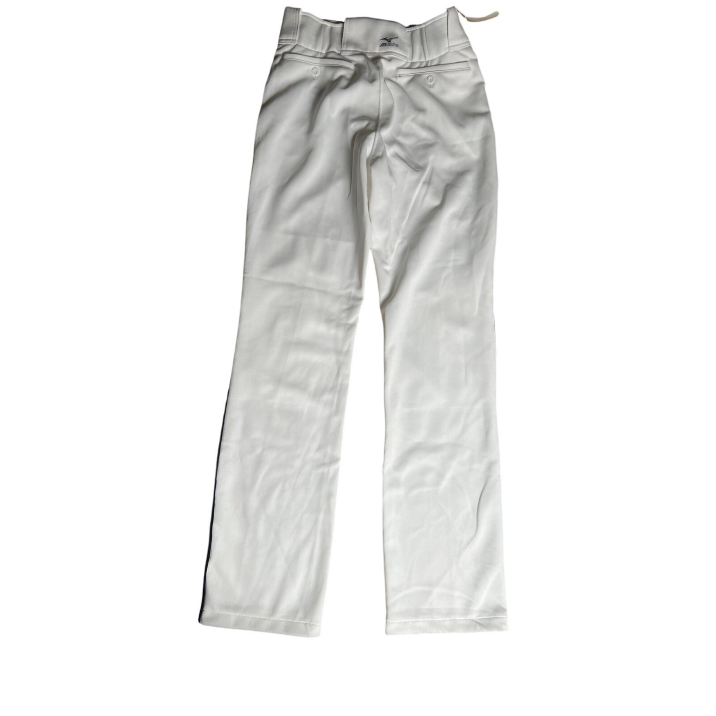 NWT Mizuno Adult BB White Pants S Baseball and Softball Opened Hemmed Bottom