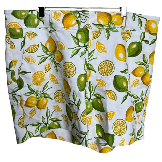 Isaac Mizrahi New York Size 16 Lime Shorts Tailored Stretch