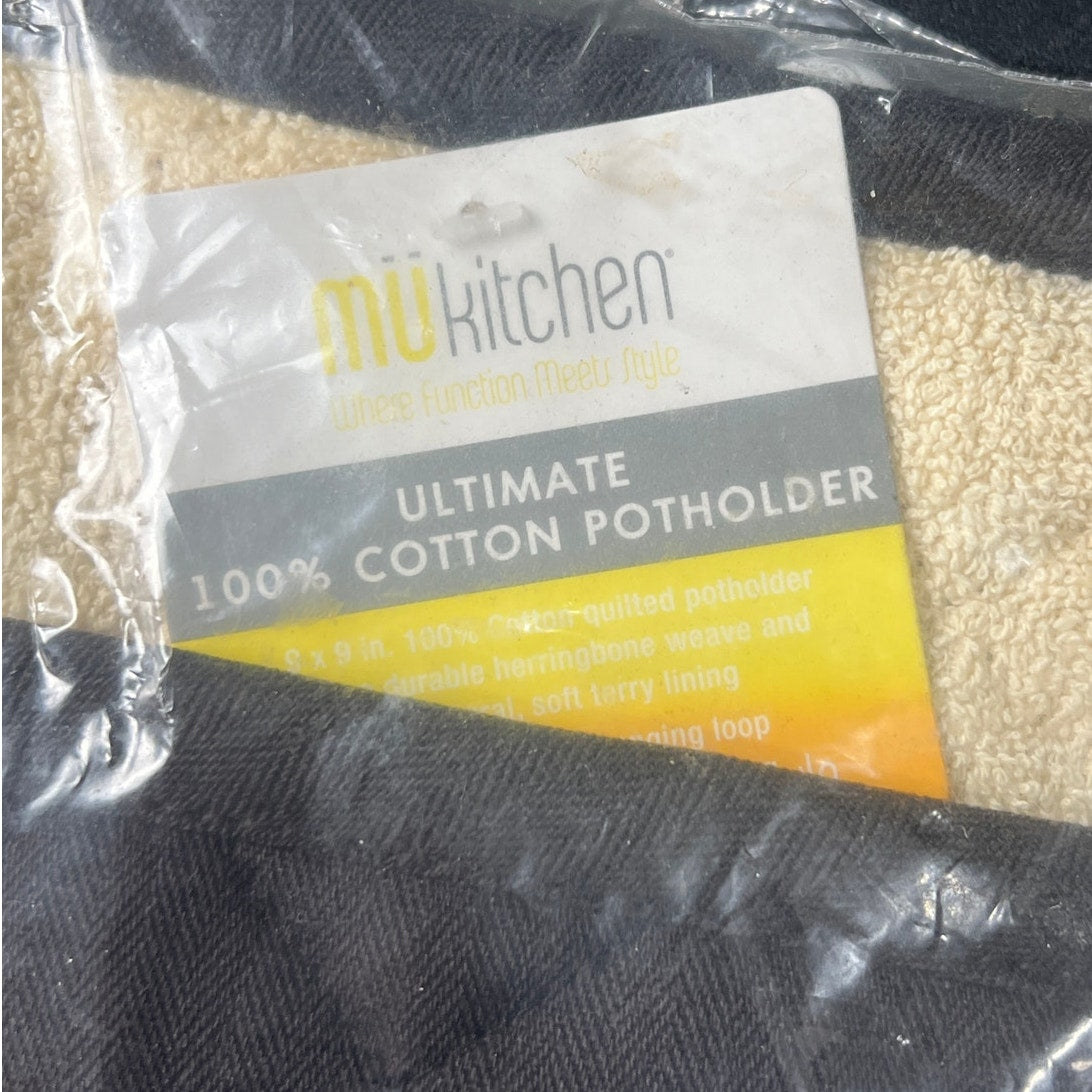 MuKitchen 100% Cotton Potholder NWT Sealed