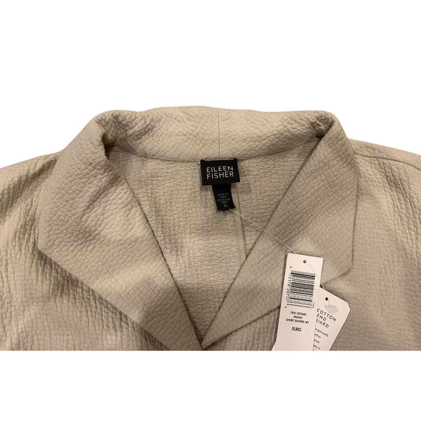 NWT Eileen Fisher Off-White Short Shaped Jacket Size XL - F8JC-J0536M - $298