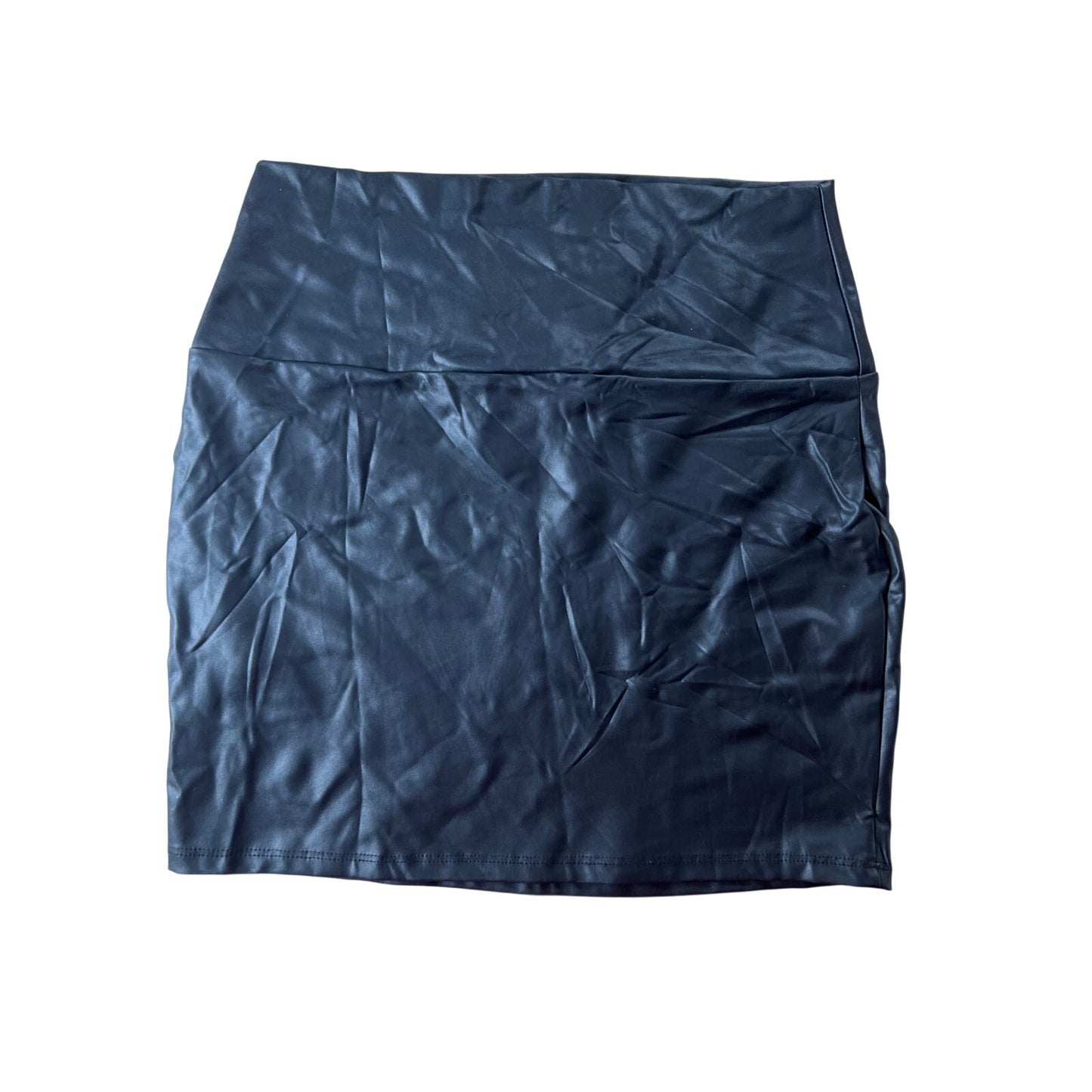 Y2K Windsor Black Mini Skirt Faux Leather Size M