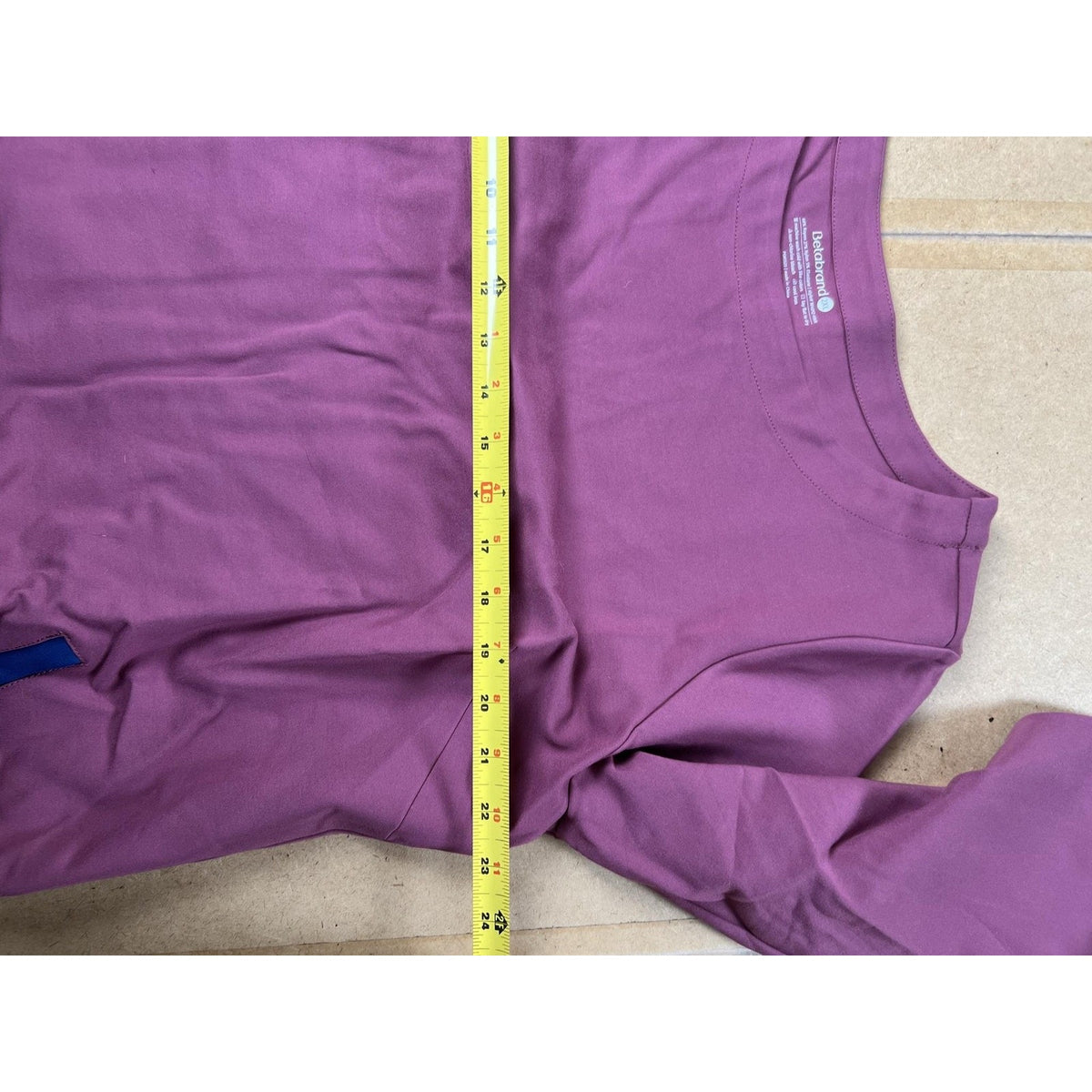 Betabrand Dress Womens 2XL Purple T-Shirt Dress Shift Knee Length Pockets