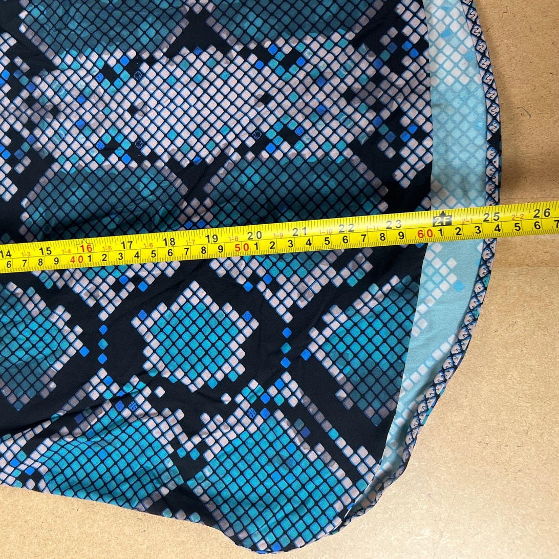 Lululemon Coastal Tank Top Snake Pattern Pipe Dream Blue Racerback Sz 4