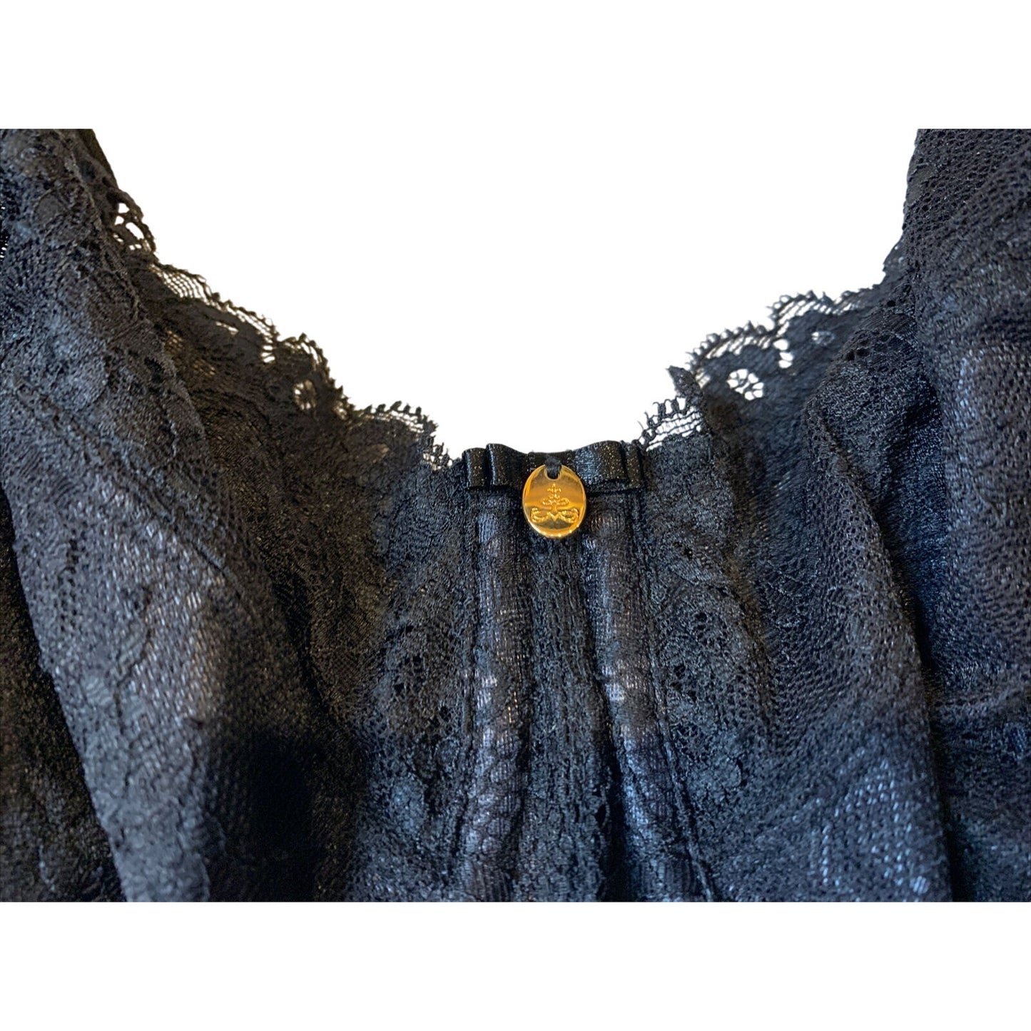 Curvy Couture 44C Everyday Glamour Black Lacy Unlined UW Bra 1207 NWT