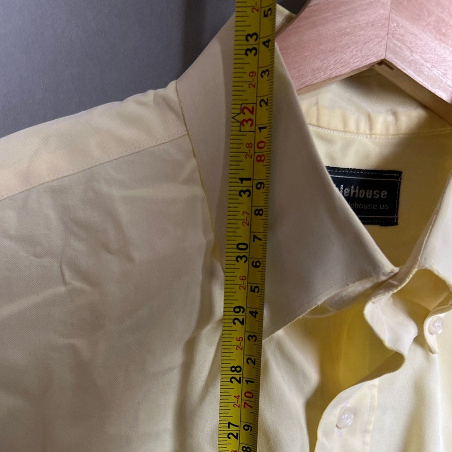 NobleHouse Yellow Buttom-Down Men's Dress Shirt Size Large