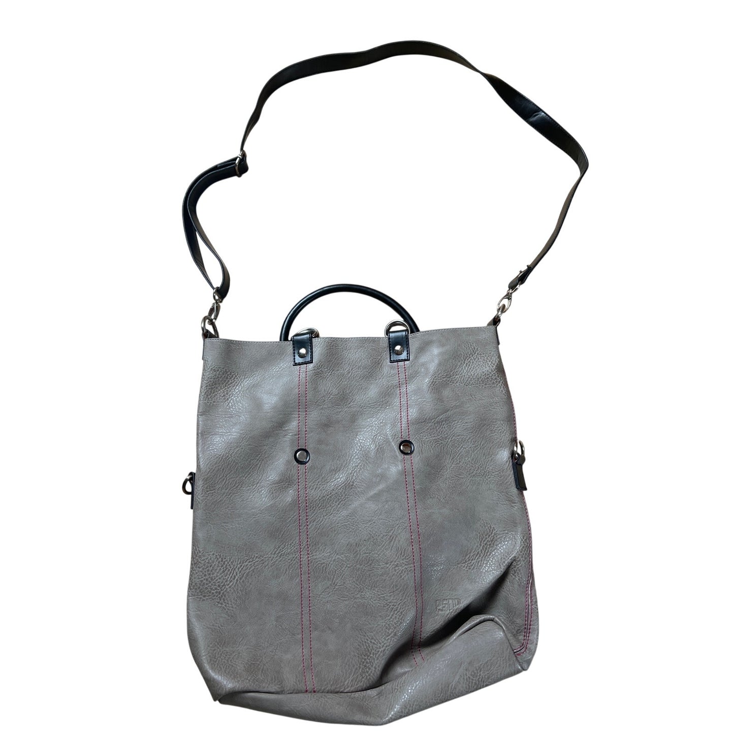 ESPE Gray Vegan Leather Crossbody Shoulder Bag Stylish Adjustable Strap Purse