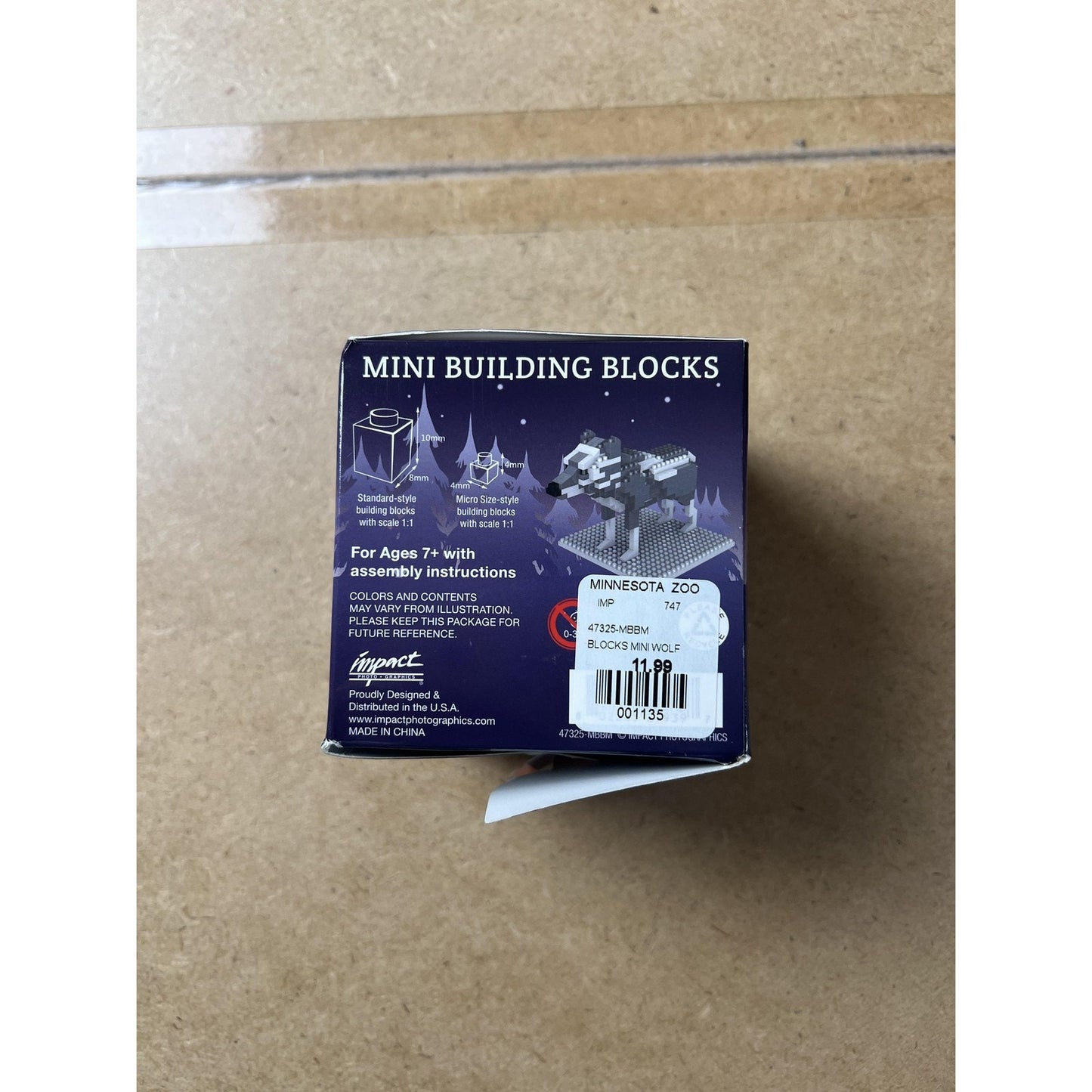 Impact Wolf Mini Building Blocks Brick Tile 220 Pcs Gray 7+ Plastic Toy